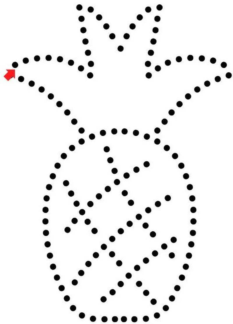 Contoh halaman Fase 2 — pola titik nanas